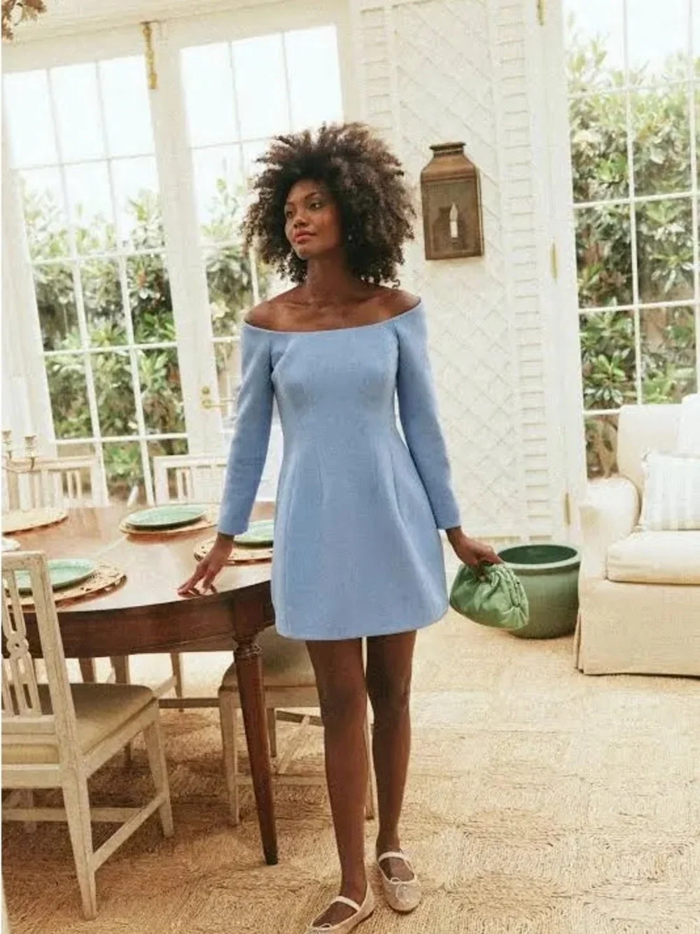 Tuckernuck Blakely Dress in Cornflower Blue Preppy Chic Size 6 - Picture 4 of 7
